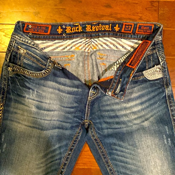 Rock Revival Gwen Easy Straight Jeans - Size 27 - Picture 3 of 7